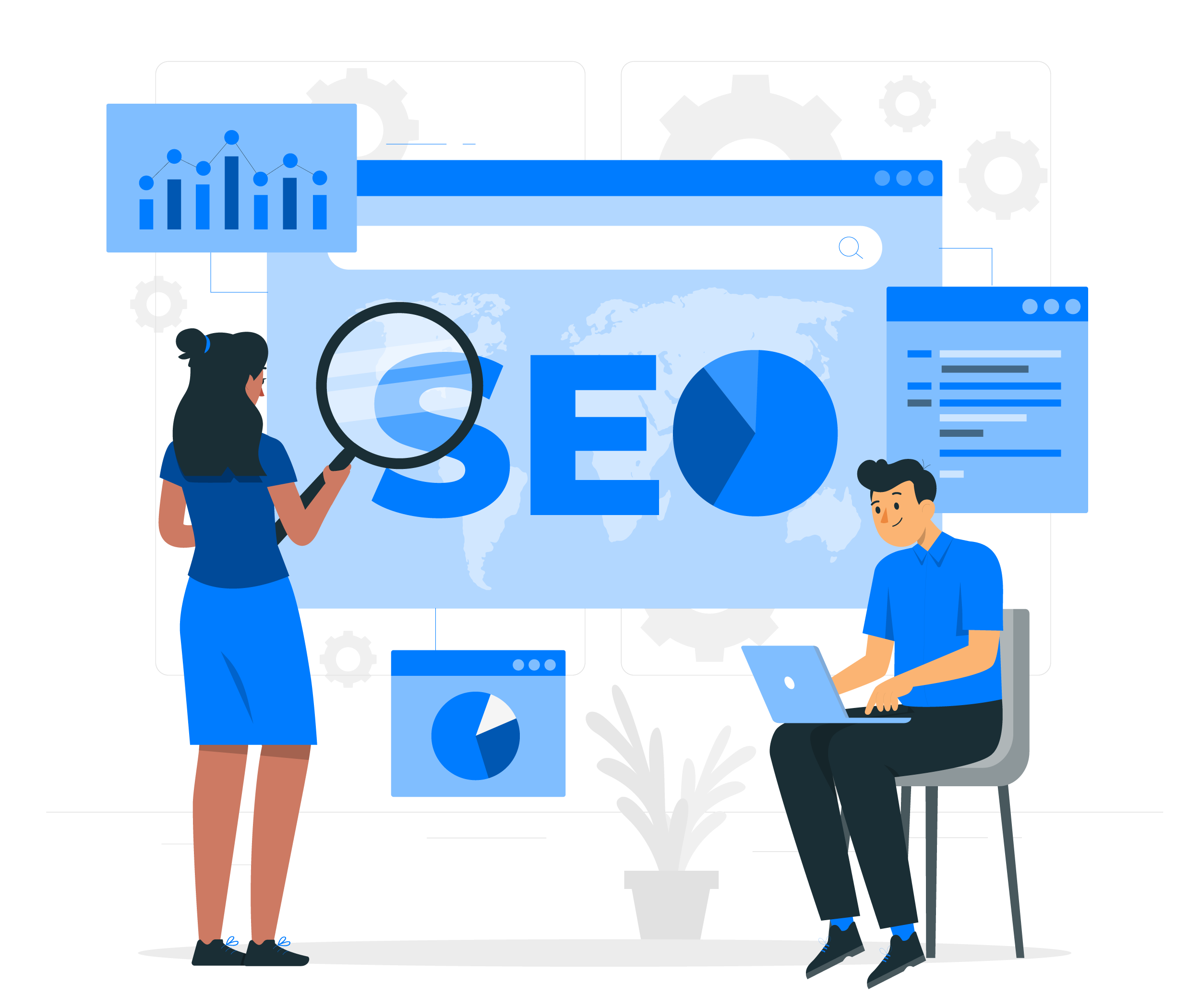 SEO and analytics illustration