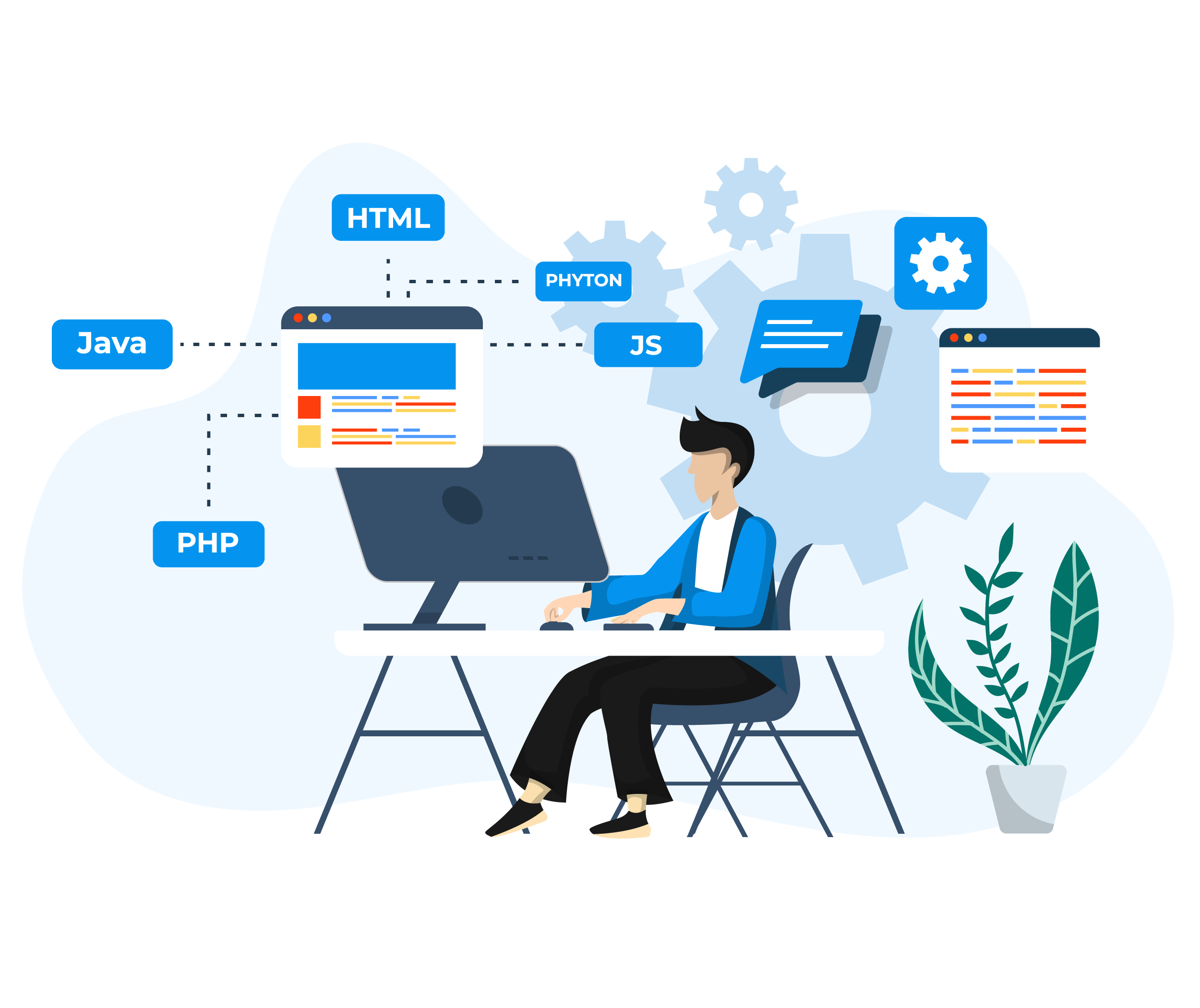 Website development illustration