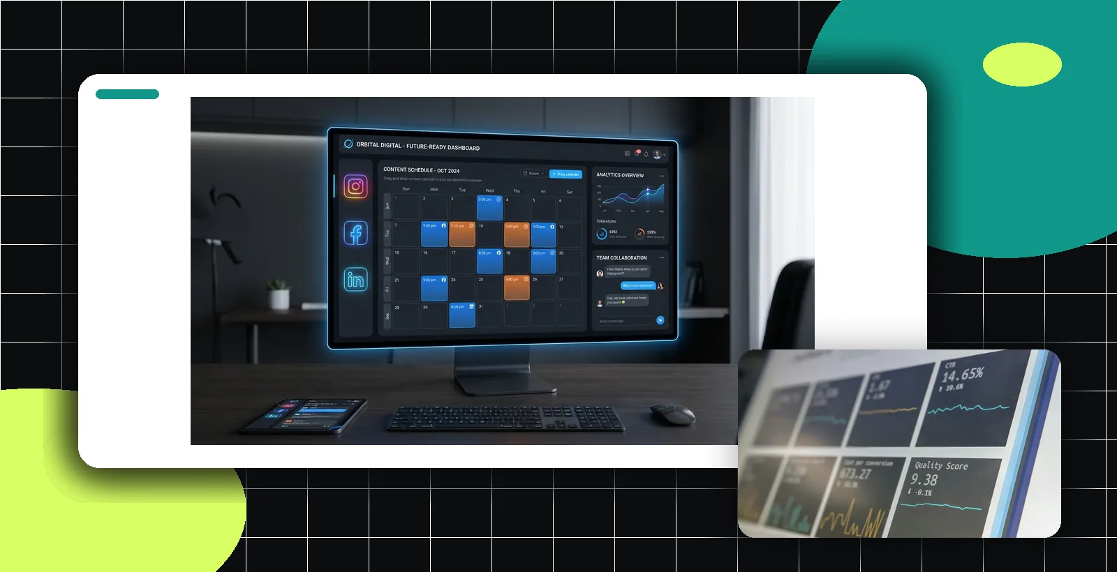 Social media content planning and analytics dashboard