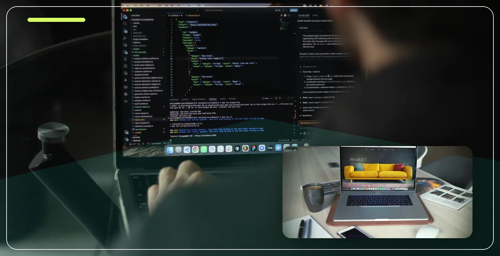Digital marketing work on a laptop