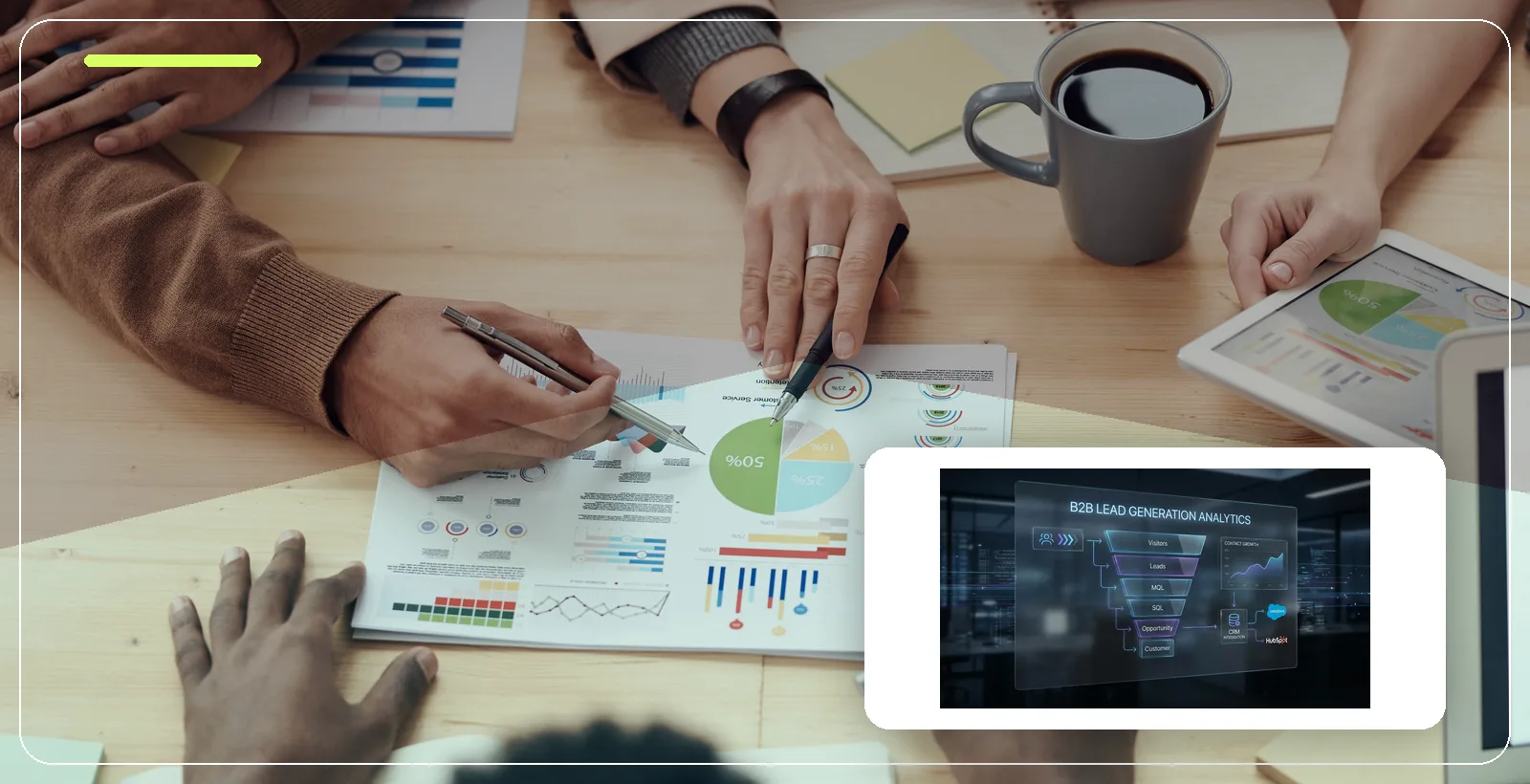 B2B lead generation funnel and CRM analytics visualization