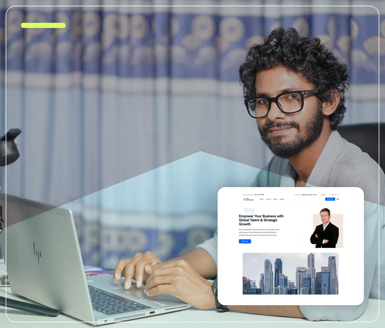 Website design and development workspace