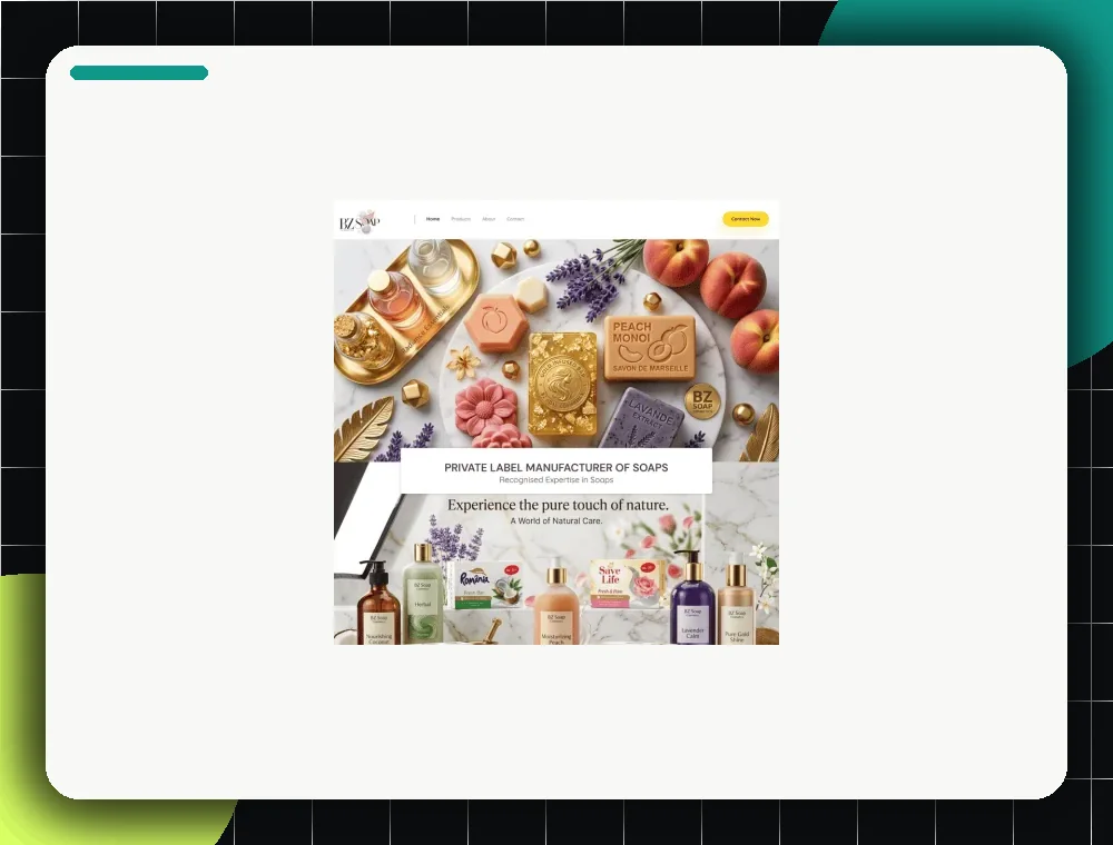BZ Soap portfolio visual