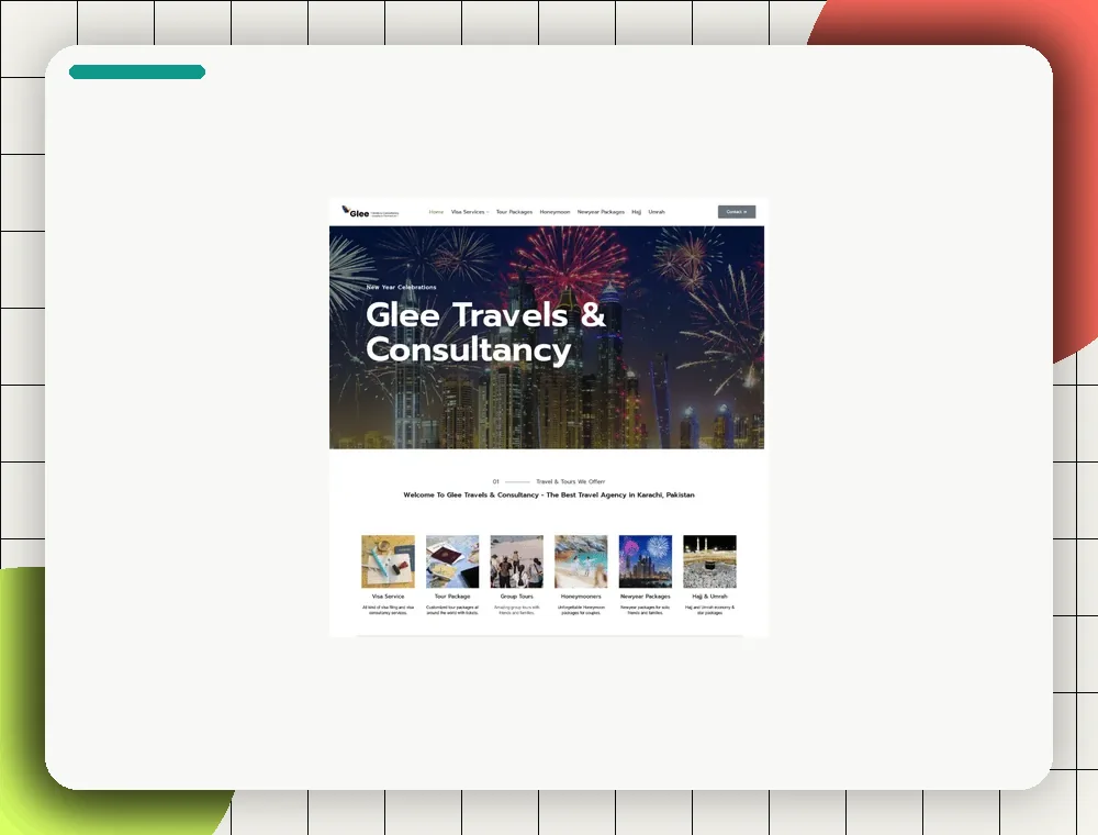 Glee Travels portfolio visual