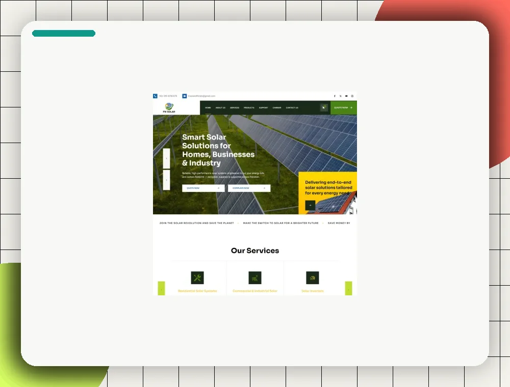 FM Solar portfolio visual