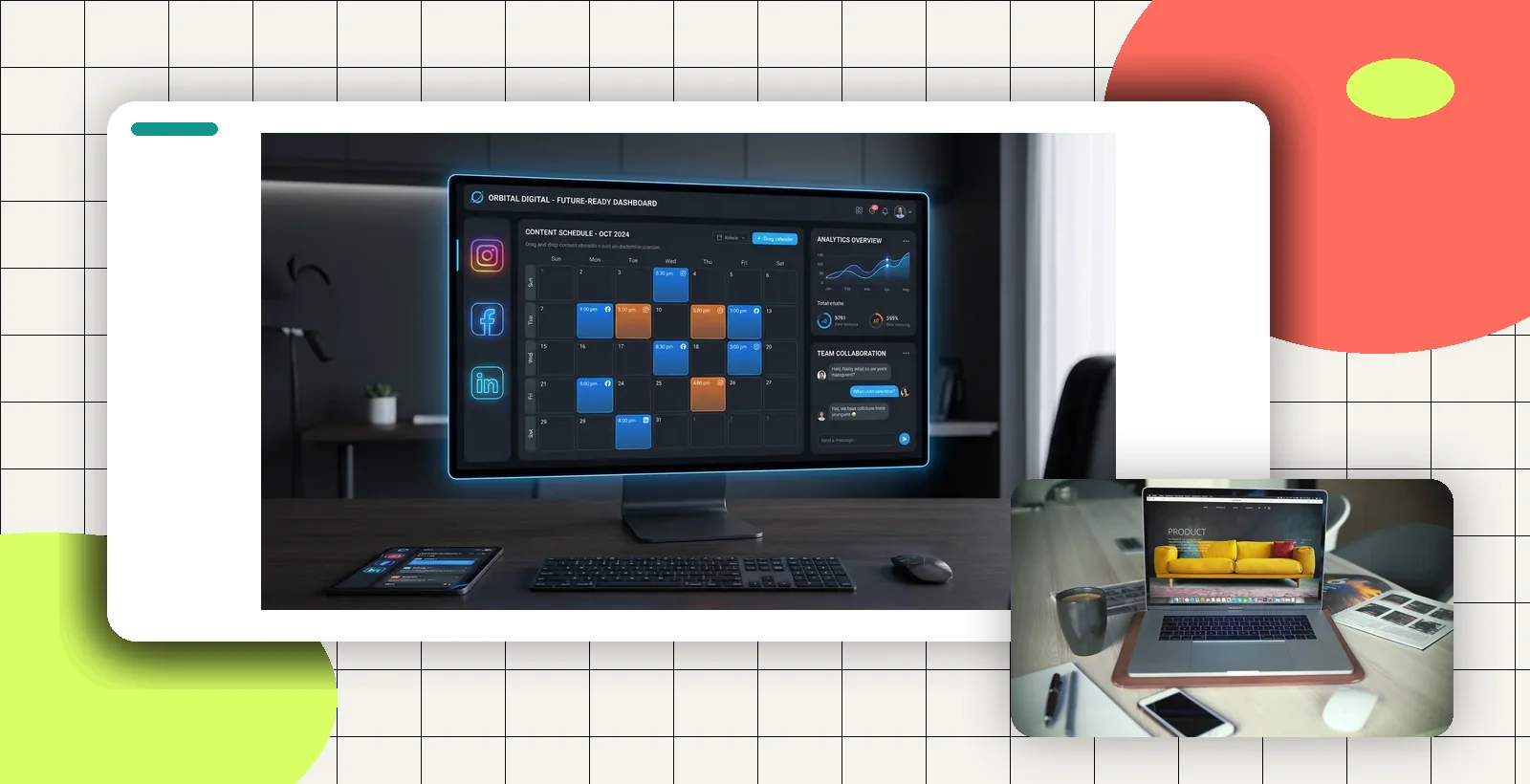 Social media content planning and analytics dashboard